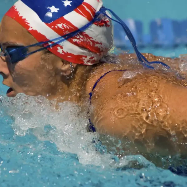 swimming butterfly woman