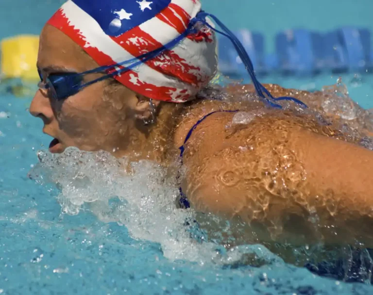 swimming butterfly woman