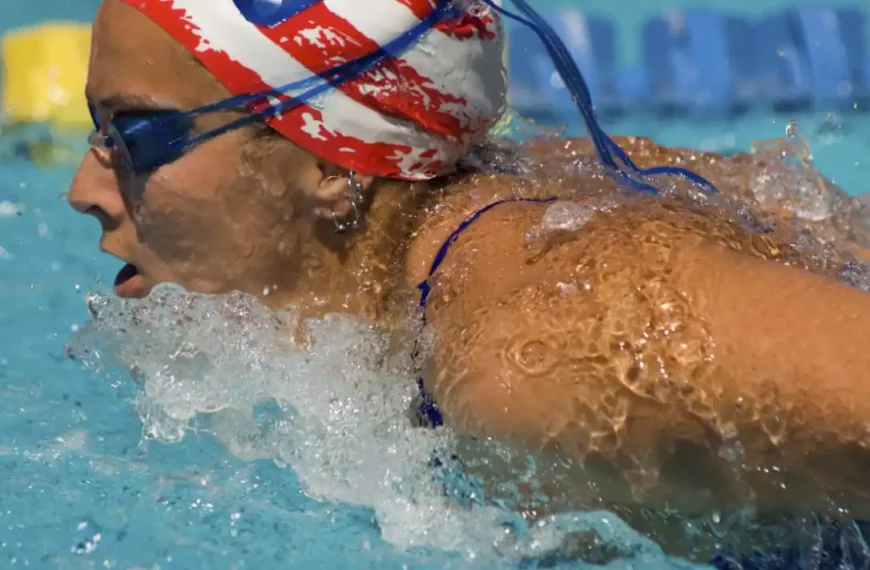 swimming butterfly woman