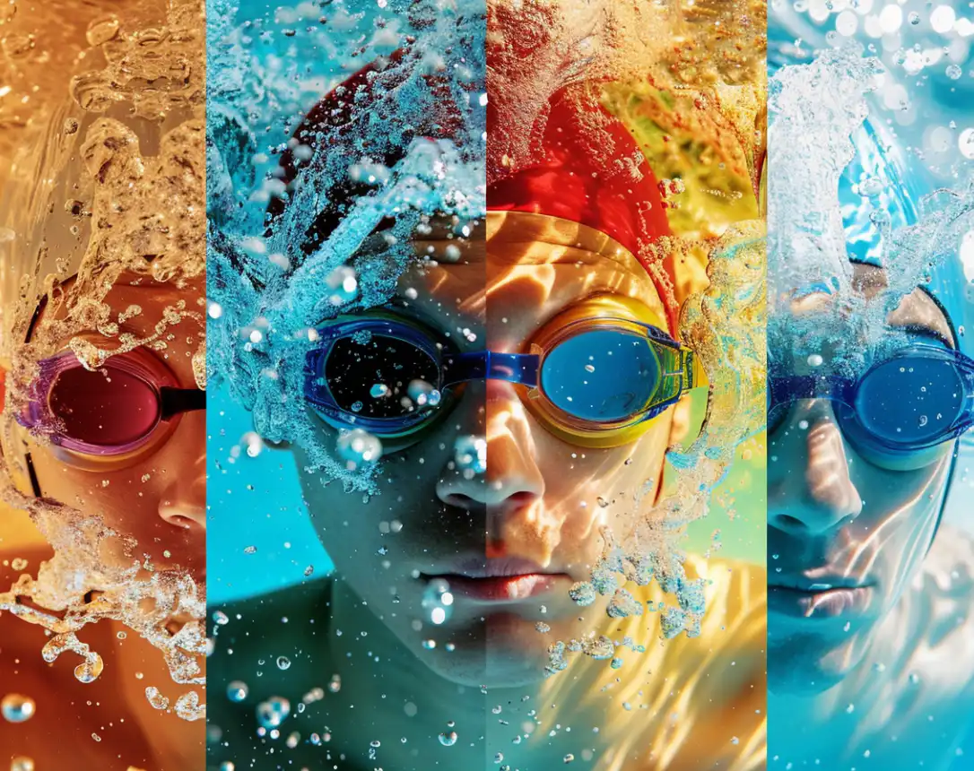 4 different swimming strokes