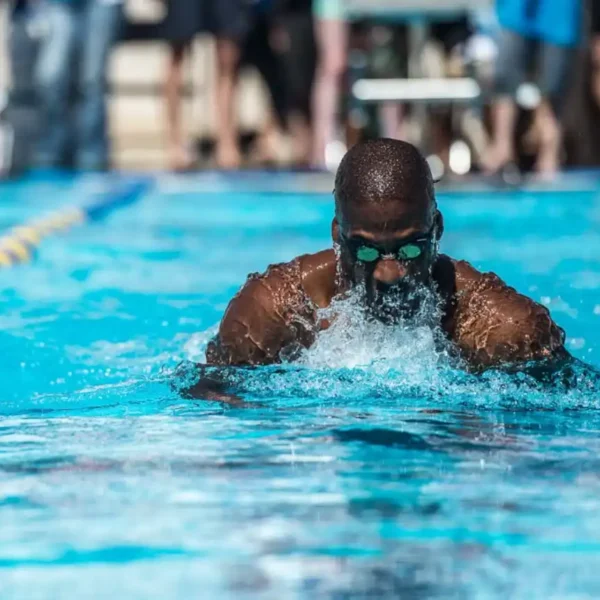 a man doing frog style swimming