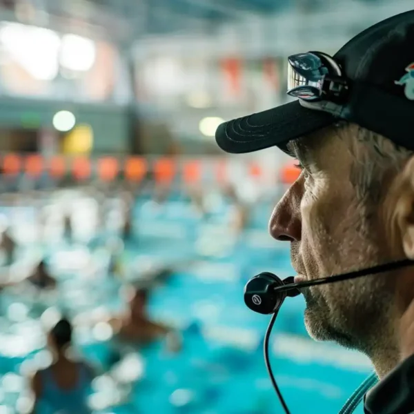 swimmR - We Are Swimming 47 swimming coach with a whistle look