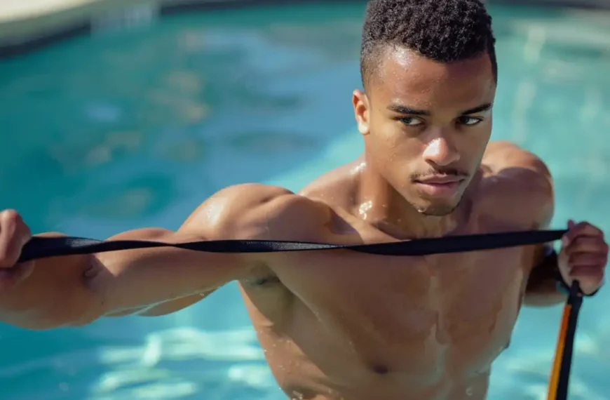 swimmR - We Are Swimming 179 man doing swimming stretches