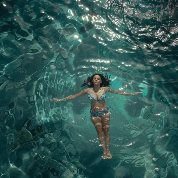 swimming how to float, woman floating in water