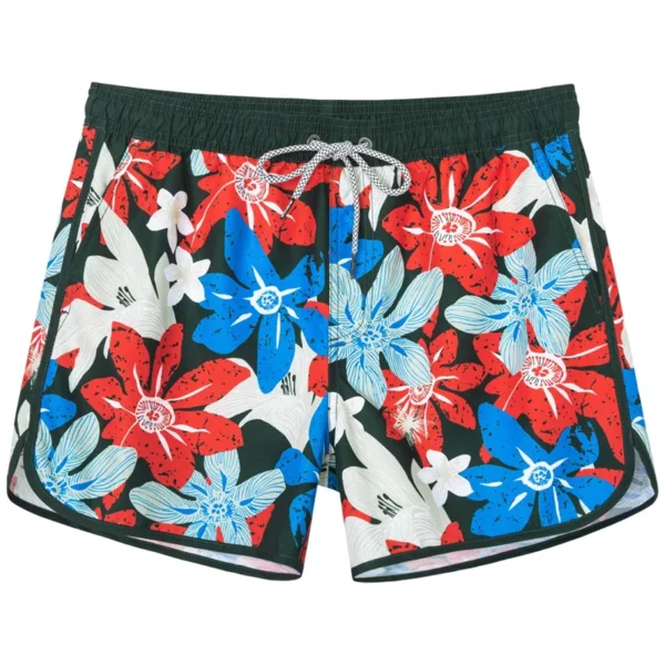 Blossom-Flowers-Graphic-Shorts-Pants-3D-Printing-Hip-Hop-y2k-Board-Shorts-Summer-Hawaii-Swimsuit-Cool Floral Hawaiian Swim Trunks