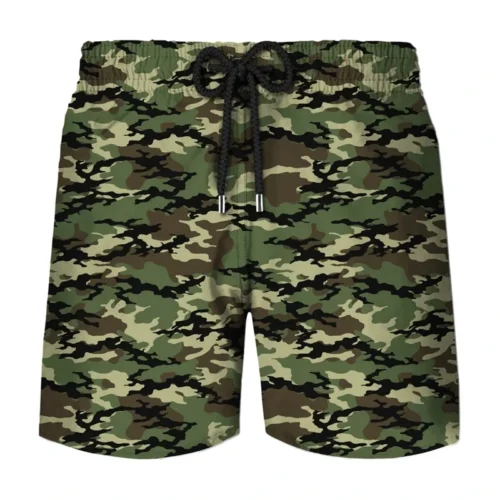 Classic-Military-Camouflage-3D-Printed-Short-Pants-Fashion-Running-Trunks-Army-Camo-Men-Beach-Shorts-Casual Camo Swim Trunks