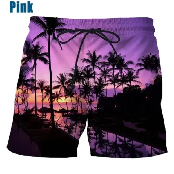 Hawaiian Swim Trunks Coconut Tree