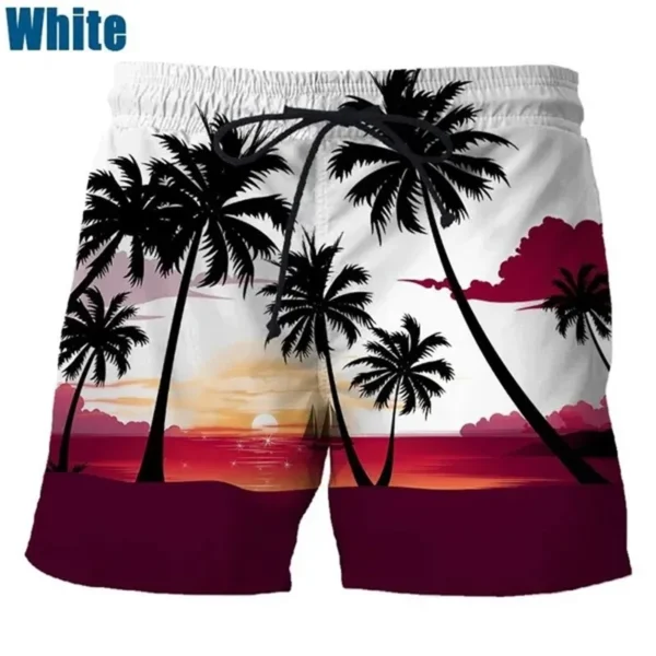 Hawaiian Swim Trunks Coconut Tree