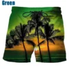 Hawaiian Swim Trunks Coconut Tree
