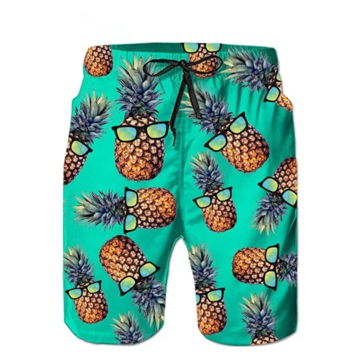 Funny-Pineapple-Mens-Swimwear-Beach-Shorts-Surf-Board-Shorts-Sportwear-Pant-Boy-Short-Swimsuit-Kids-Summer Pineapple Swim Trunks