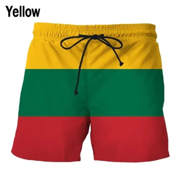 Germany-USA-UK-Flag-Beach-Shorts-Men-3D-Printing-Board-Shorts-Swimsuit-homme-2023-Summer-Hawaii-4 Country Swim Trunks
