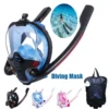 JSJM-Snorkeling-Mask-Adult-Underwater-Anti-Fog-Full-Face-Diving-Mask-Snorkel-Diving-Goggles-Swimming-Snorkel Advanced Full Face Snorkel Mask