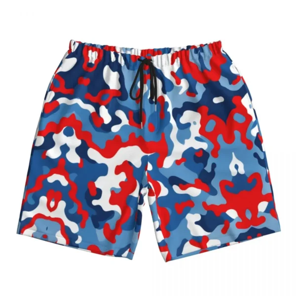Red White And Blue Swim Trunks