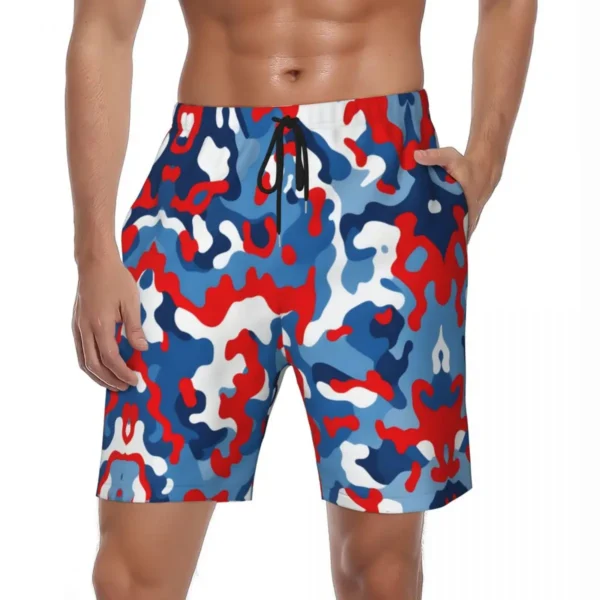 Red White And Blue Swim Trunks