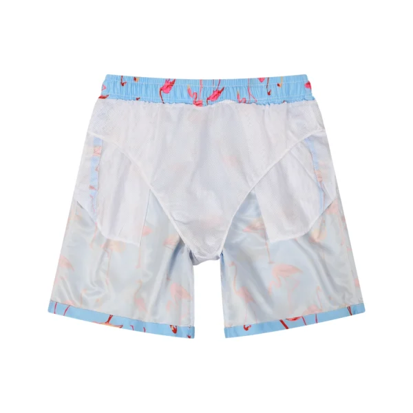 Men-s-Swimming-Pants-Quick-Dry-Swimming-Shorts-with-Mesh-Lining-Animal-Print-Swimwear-Swimwear-Summer-4 Flamingo Swim Trunks