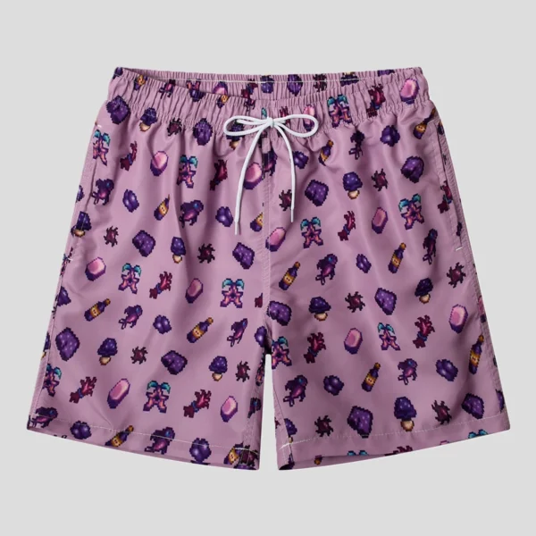Mens-Swim-Trunks-Short-Funny-Swimming-Shorts-Bathing-Suit-with-Mesh-Liner-12 Purple Swim Trunks