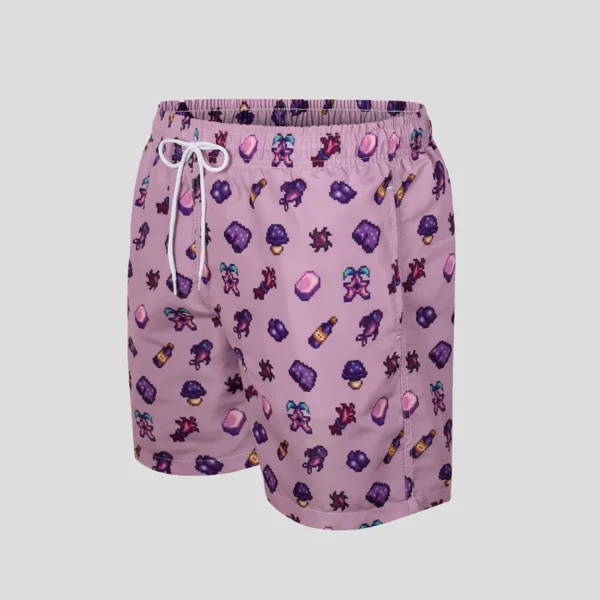 Mens-Swim-Trunks-Short-Funny-Swimming-Shorts-Bathing-Suit-with-Mesh-Liner-15 Purple Swim Trunks