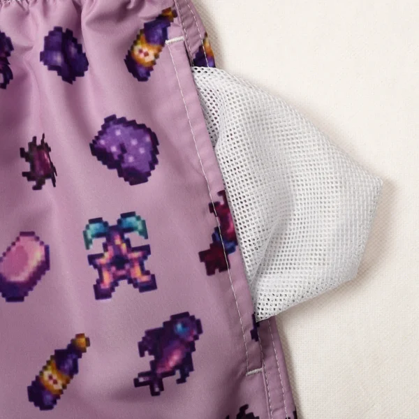 Mens-Swim-Trunks-Short-Funny-Swimming-Shorts-Bathing-Suit-with-Mesh-Liner-17 Purple Swim Trunks