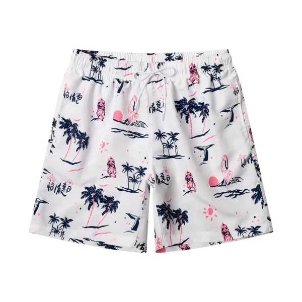 Mens-Swim-Trunks-Short-Funny-Swimming-Shorts-Bathing-Suit-with-Mesh-Liner-6 White Swim Trunks