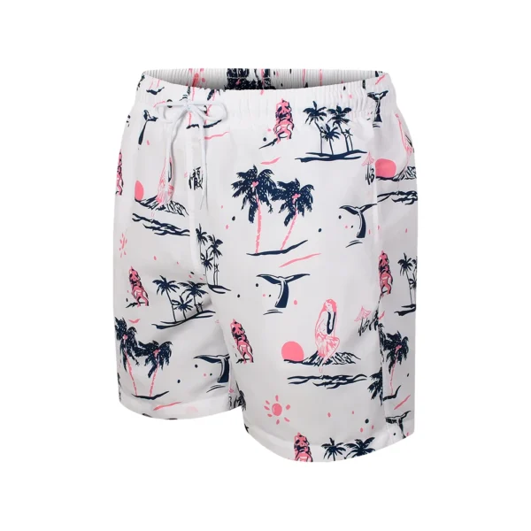 Mens-Swim-Trunks-Short-Funny-Swimming-Shorts-Bathing-Suit-with-Mesh-Liner-9 White Swim Trunks