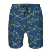 Mens-Swimming-Shorts-Swimwear-Swimming-Sharks-Navy-Print-Men-Trunks-Swimsuit-Beach-Wear-Boardshorts Shark Swim Trunks