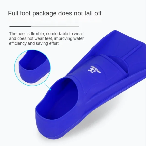 Silicone-Fins-Kids-Adult-Training-Short-Fins-Men-s-Women-s-Swimming-Diving-Equipment-Fins-Diving-2 Blue Swim Fins