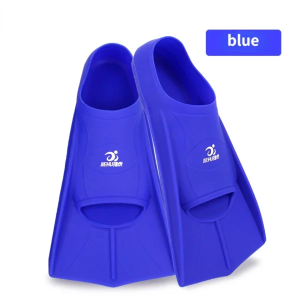 Silicone-Fins-Kids-Adult-Training-Short-Fins-Men-s-Women-s-Swimming-Diving-Equipment-Fins-Diving-5 Blue Swim Fins