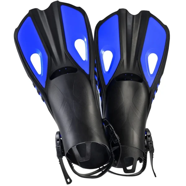 Snorkel-Fins-Swim-Flippers-Short-Diving-Frog-Shoes-Duck-Webs-Adjustable-Silicone-Travel-Size-Open-Heel-2 Bodyboard Swim Fins