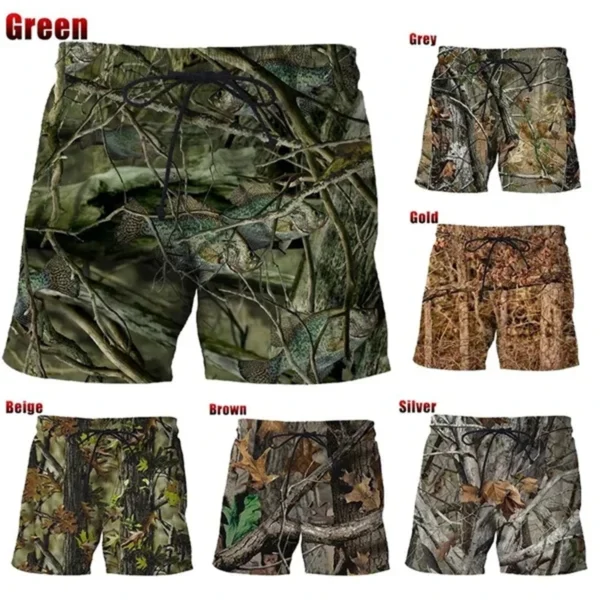 Summer-New-3d-Camouflage-Printed-Men-s-Shorts-Funny-Fashion-Casual-Personality-Cool-Natural-Scenery-Beach Camouflage Swim Trunks