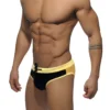 T39-new-summer-black-gold-sexy-tight-low-waist-men-swimwear-pool-bikinis-men-swimsuits-swim-2 Gold Swim Trunks