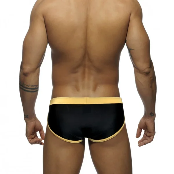 T39-new-summer-black-gold-sexy-tight-low-waist-men-swimwear-pool-bikinis-men-swimsuits-swim-3 Gold Swim Trunks