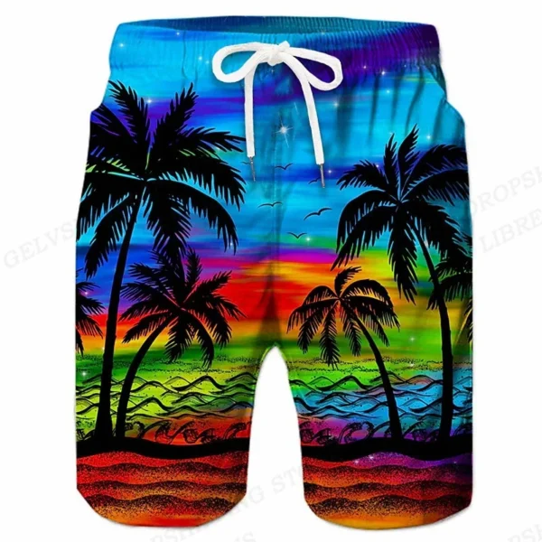 Mens Hawaiian Swim Trunks