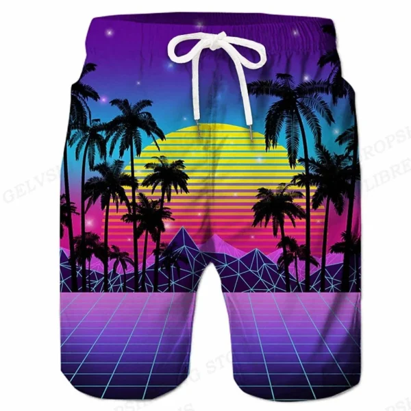 Mens Hawaiian Swim Trunks