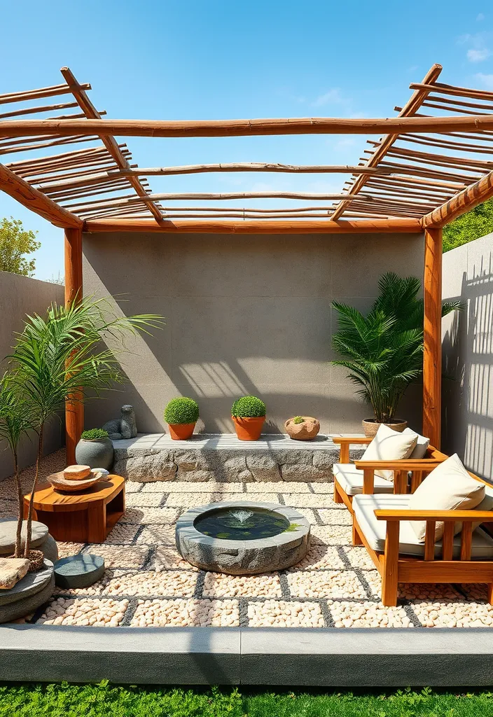22 Pool House Cabana Ideas That Will Make Your Summer Unforgettable! 11 22 Pool House Cabana Ideas That Will Make Your Summer Unforgettable! - 10. Zen Garden Retreat