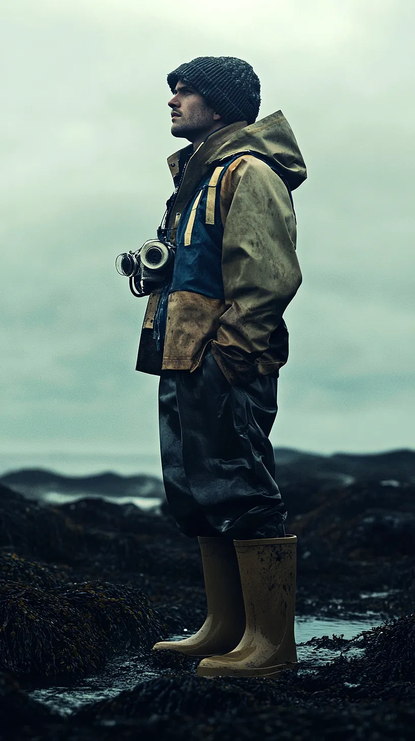 30+ Fisherman Fashion Ideas - The Latest Trend on TikTok 7 A person dressed in rugged, waterproof gear and a gas mask, projecting a ready-for-anything and mysterious vibe.