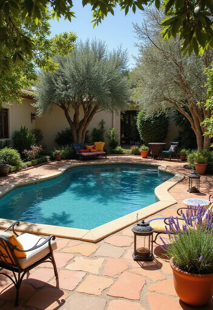 12 Garden Pool Transformations That'll Turn Your Outdoor Space into a Paradise 5 12 Garden Pool Transformations That'll Turn Your Outdoor Space into a Paradise! - 4. Mediterranean Escape
