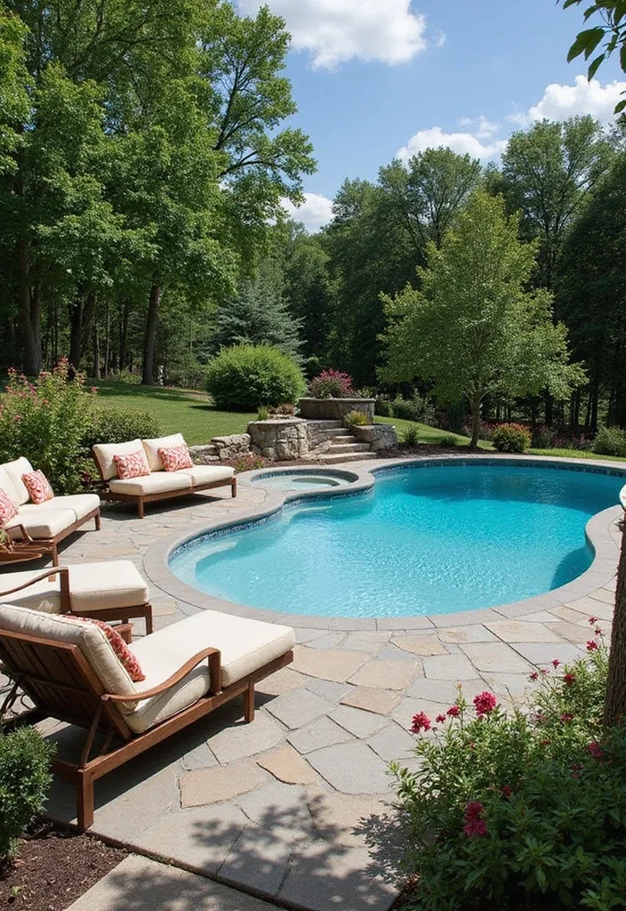 Above Ground Pool Deck Ideas That Make the Shell Work 16 Scenic deck overlook with wraparound railing around pool shell