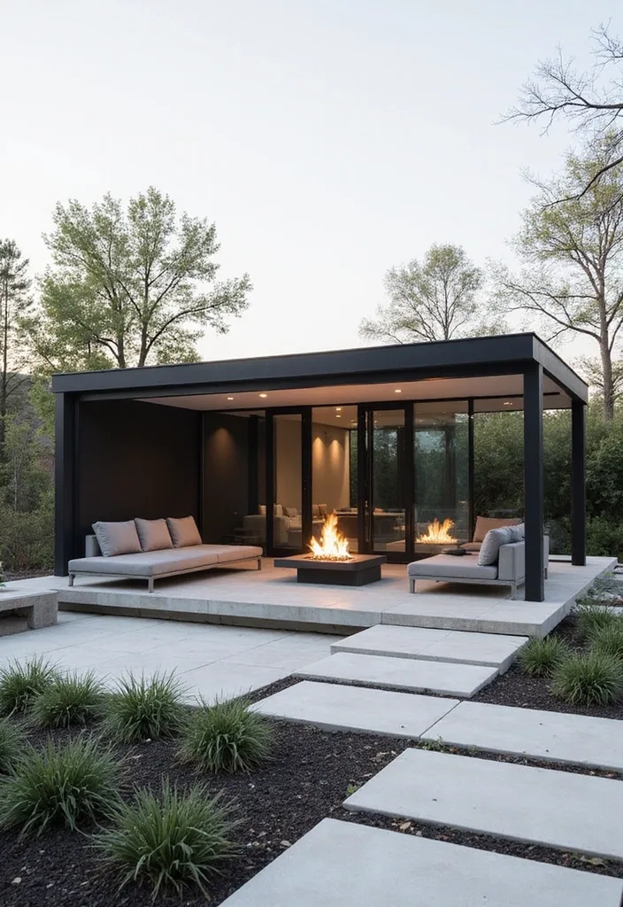 21 Dreamy Backyard Pool Cabana Designs for the Ultimate Summer Retreat (Check Out #12!) - 2. Modern Minimalist Cabana