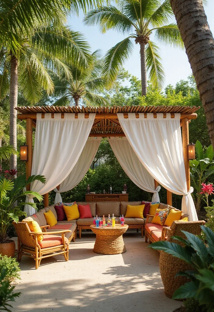 21 Dreamy Backyard Pool Cabana Designs for the Ultimate Summer Retreat (Check Out #12!) - 1. Tropical Paradise Cabana