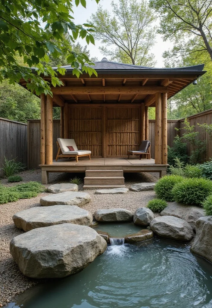 21 Dreamy Backyard Pool Cabana Designs for the Ultimate Summer Retreat (Check Out #12!) - 6. Zen Garden Cabana