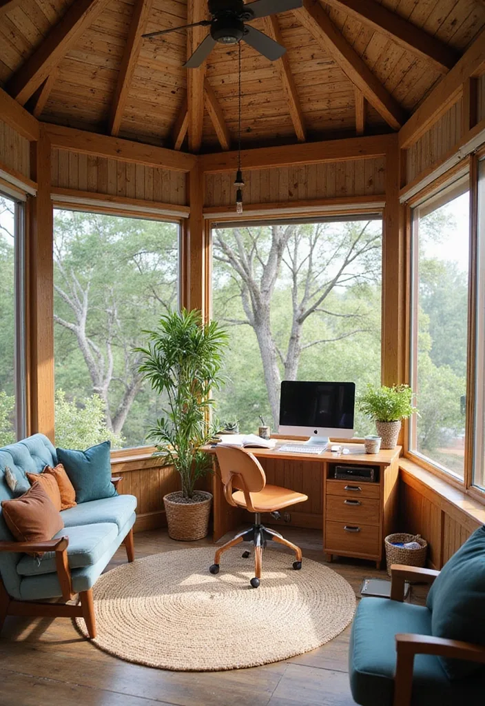 21 Dreamy Backyard Pool Cabana Designs for the Ultimate Summer Retreat (Check Out #12!) - 17. Creative Workspace Cabana