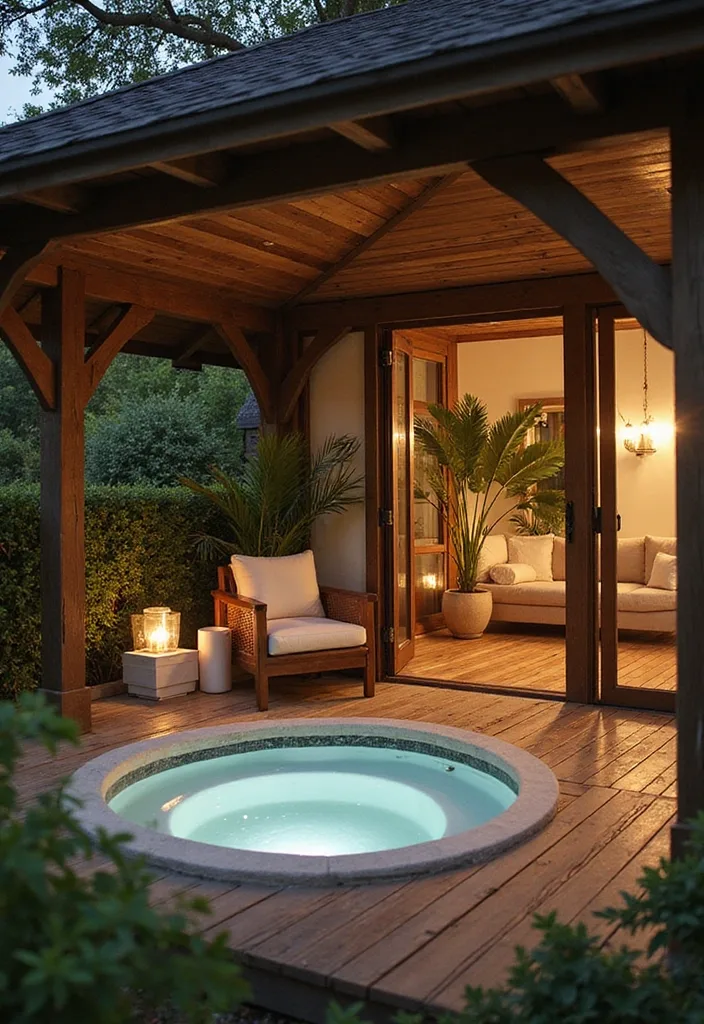 21 Dreamy Backyard Pool Cabana Designs for the Ultimate Summer Retreat (Check Out #12!) - 18. Spa Retreat Cabana