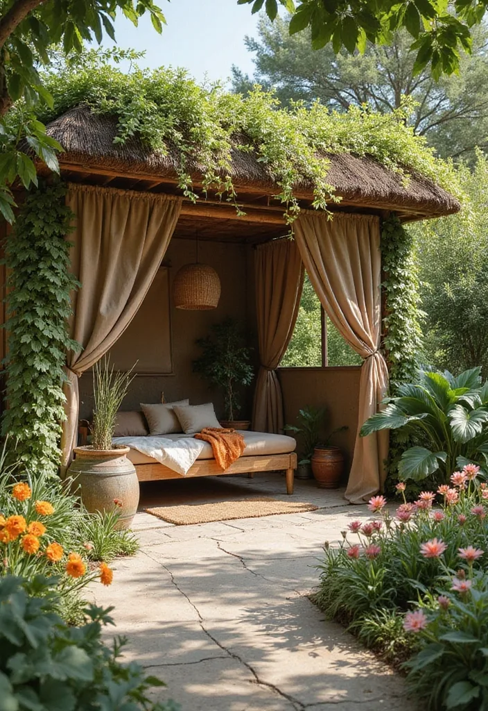 21 Dreamy Backyard Pool Cabana Designs for the Ultimate Summer Retreat (Check Out #12!) - 16. Nature-Inspired Cabana