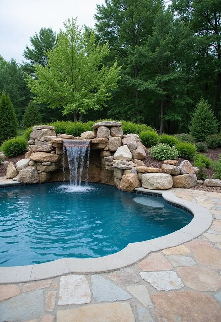 15 Luxurious Backyard Pool Decor Ideas to Transform Your Space into a Paradise! - 5. Natural Stone Accents