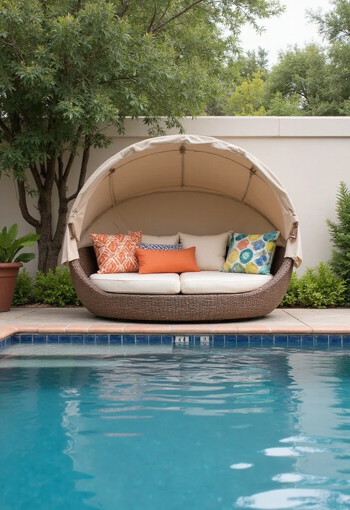 15 Luxurious Backyard Pool Decor Ideas to Transform Your Space into a Paradise! - 9. Luxurious Poolside Daybeds