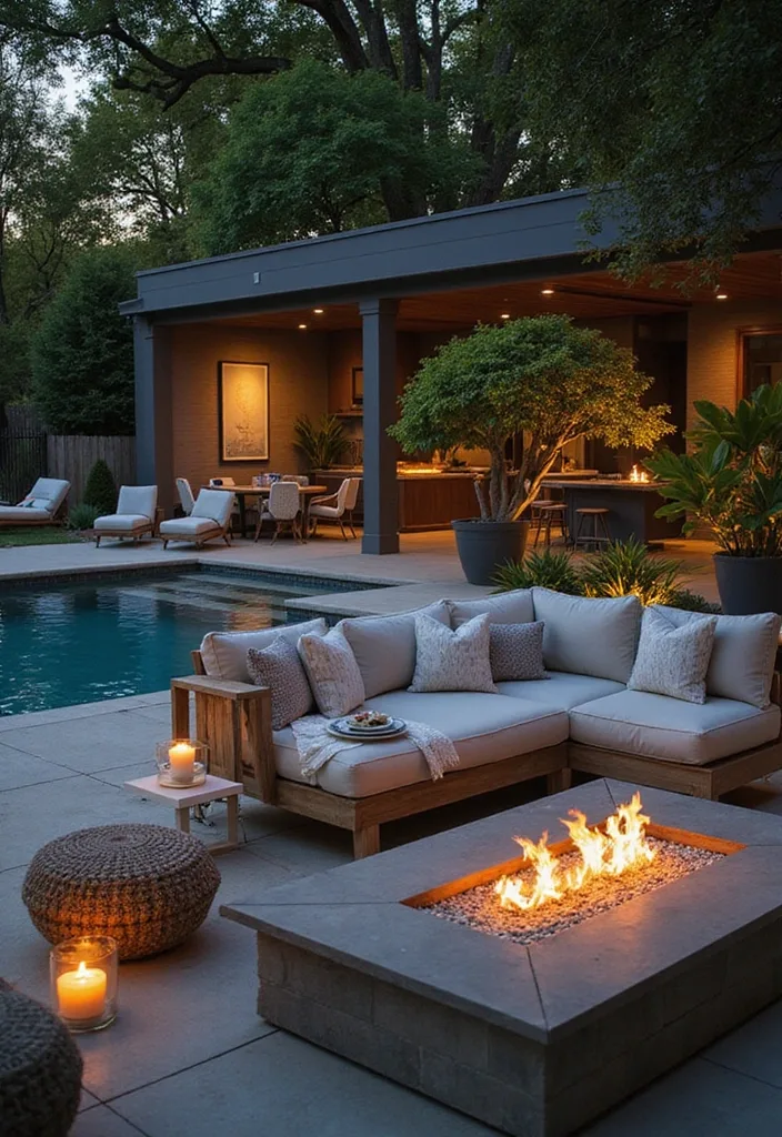 15 Luxurious Backyard Pool Decor Ideas to Transform Your Space into a Paradise! - 2. Elegant Lounge Areas