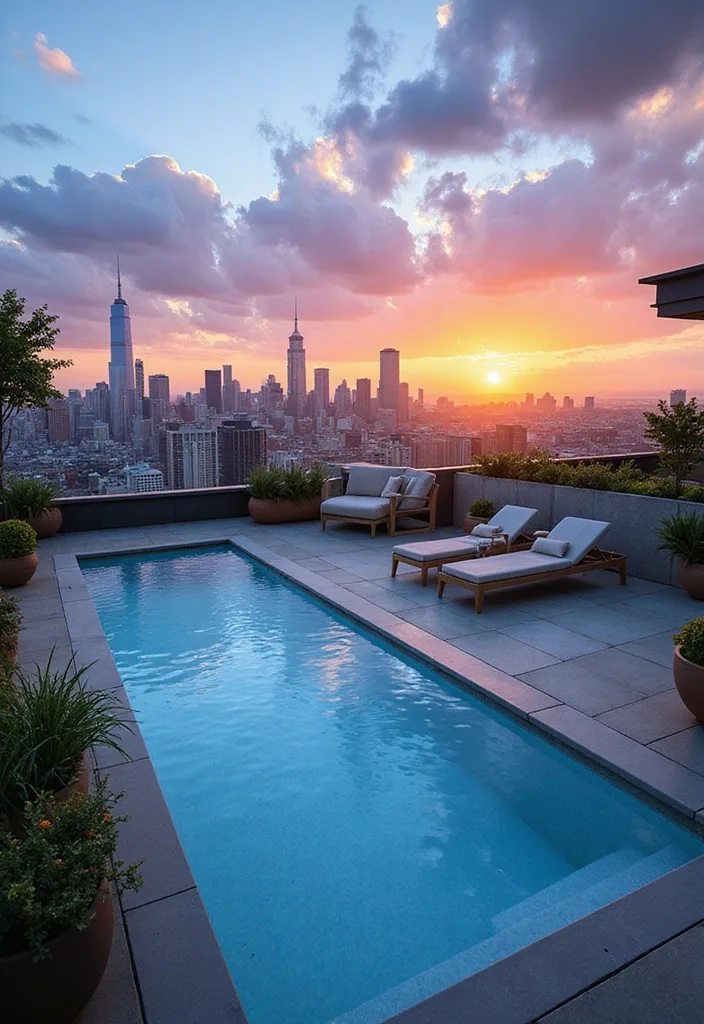 25 Luxurious Backyard Pool Designs You Have to See to Believe! - 14. Rooftop Pools