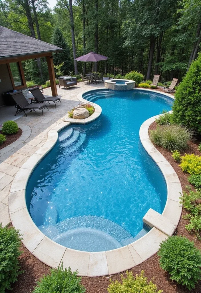 25 Luxurious Backyard Pool Designs You Have to See to Believe! - 10. Artistic Pool Shapes