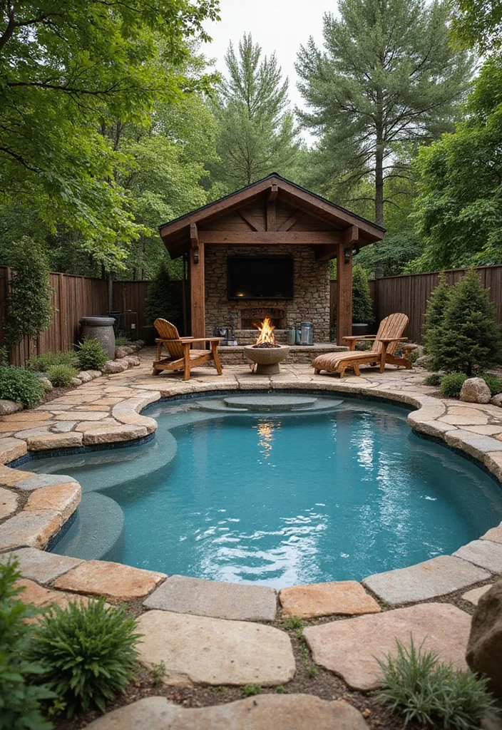 25 Luxurious Backyard Pool Designs You Have to See to Believe! - 4. Rustic Charm