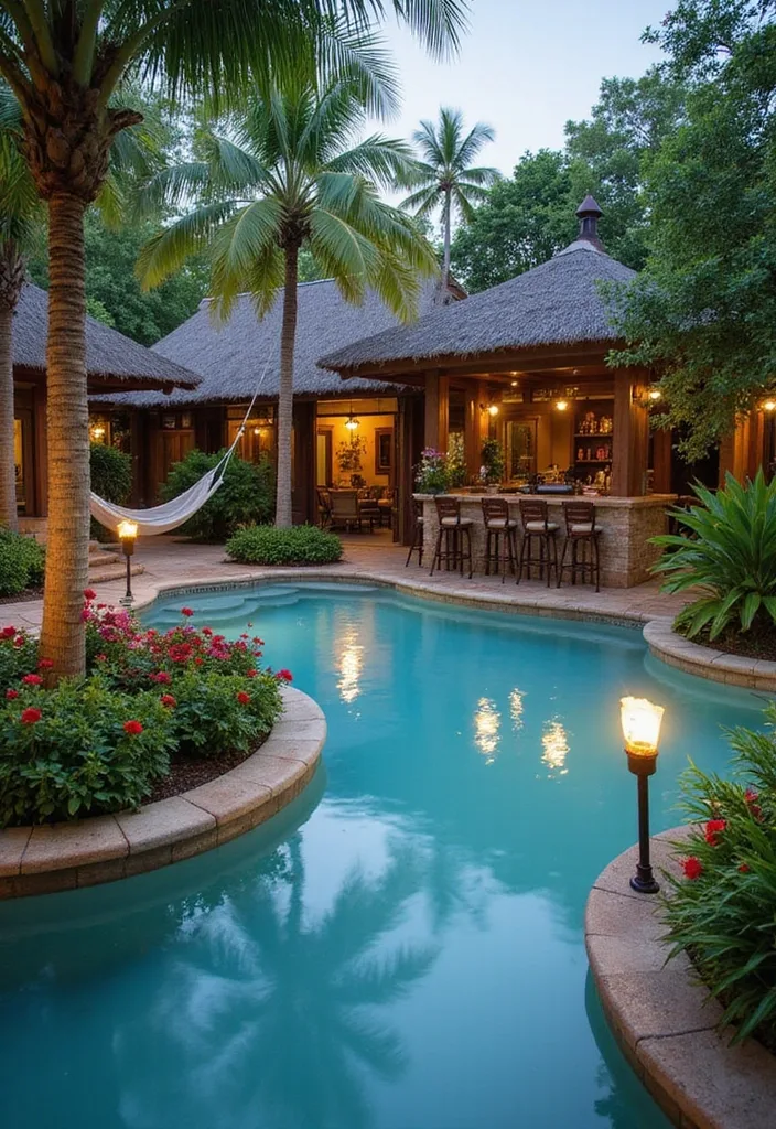 25 Luxurious Backyard Pool Designs You Have to See to Believe! - 3. Tropical Paradise